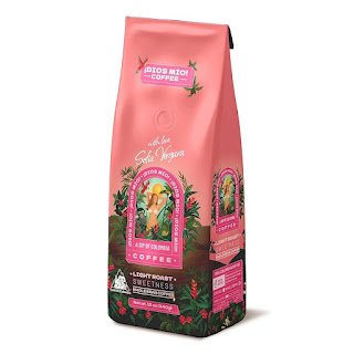 Sofia Vergara with women coffee growers in Colombia for Dios Mio Coffee
